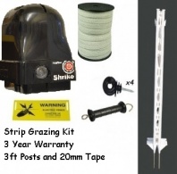 Strip Grazing Battery Electric Fence Kit - 3ft - for horses and ponies